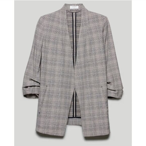 Aritzia Babaton Hip Power Blazer Jacket Sz 0 Plaid Office Corporate Academia - Picture 1 of 14
